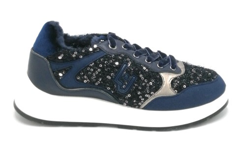 Liu Jo 69009 Sneaker Laces Wool Metal Purple Suede Blumarin Skin Blue | eBay