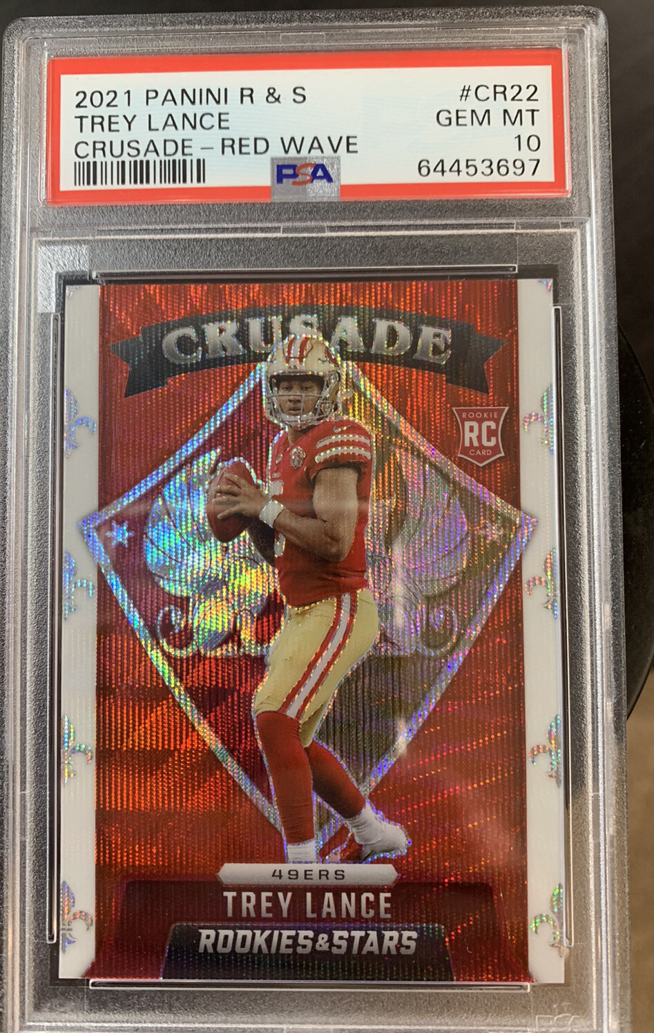 Trey Lance Panini Rookies & Stars Crusade #CR22 Red Wave