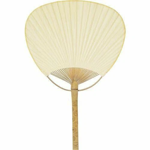Quasimoon 9 英寸米色/象牙桨纸手持风扇用于婚礼 (10 包) P... — 第 2/2 张图片