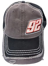 NASCAR 92 Gray Black Baseball Cap Hat Josh Williams