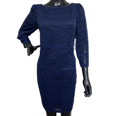 Jessica Howard Women's Lace 3/4 Sleeves Shift Dress Navy NWT Size 12 | eBay Jessica Howard Women's Lace 3/4 Sleeves Shift Dress Navy NWT Size 12 | eBay