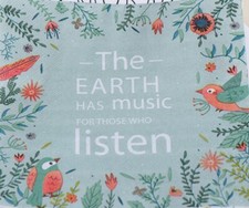 4 Paper Napkins for Decoupage / Tea Parties - Earth Music Birdie Sings