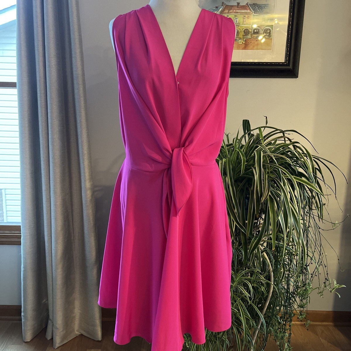hot pink summer dress Dress, Maxi Dress, Dress, Midi Dress, Prom Dress, Cocktail Dress, Party Dress, Bridesmaid Dresses, Gift For Her, Beach glow is the way to go with our Hot Pink Gauze Neon Stripe Summer Dress Slaydiva Hot Pink Pleated Mini