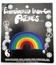 Kalan Multicolor Retro Rainbow Arc Embroidered Iron-On Souvenir Patch 1996