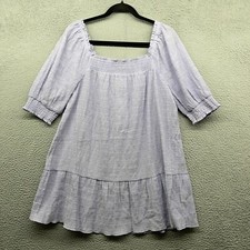 BB Dakota Steve Madden Women Dress A-Line Purple Short Sleeve Pullover Size M