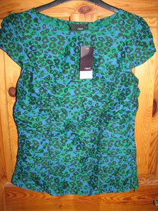 green leopard print top