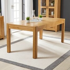 Extension Dining Table Soho Oak Large 180-220cm Kitchen Seating