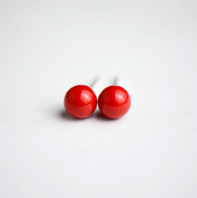 Sterling Silver 4/5/6/8/10mm Natural Sea Shell Pearl Stud Post Earrings Gift