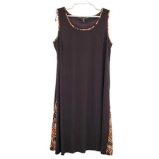 R&M Richards Women's Plus Size Tank Top Dress Brown Size 22W