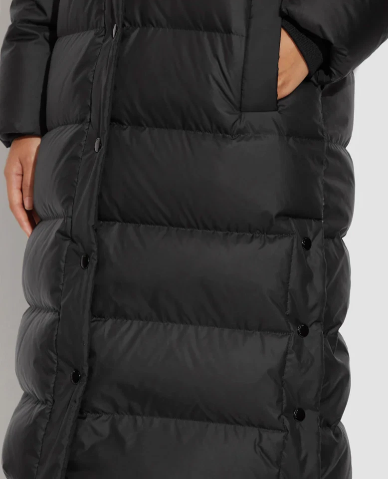 $898 Coach Outlet Women’s Long Down Puffer w/Monogram Lining Size Small, Black - Image 3 of 4
