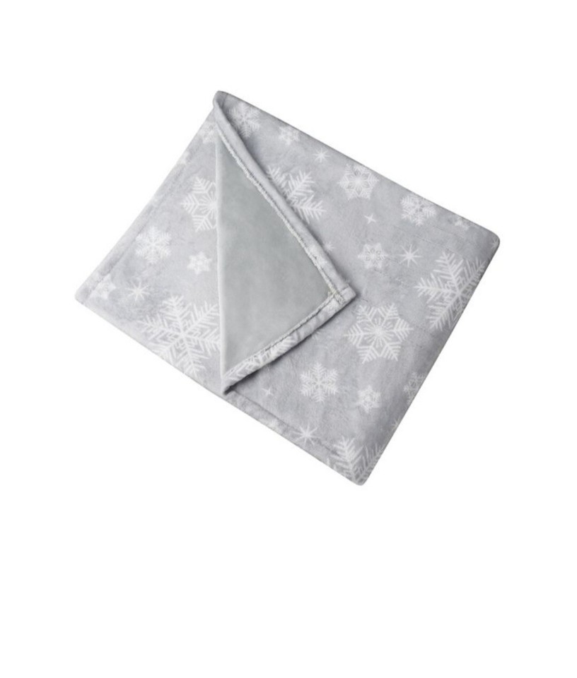 Brookstone® NAP® Heated Throw in Grey Snowflake eBay