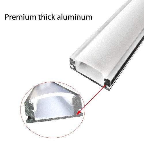LEDupdates 6 PK U shape Aluminum channel for LED Strip Light up to 13mm + Cover - Picture 2 of 7