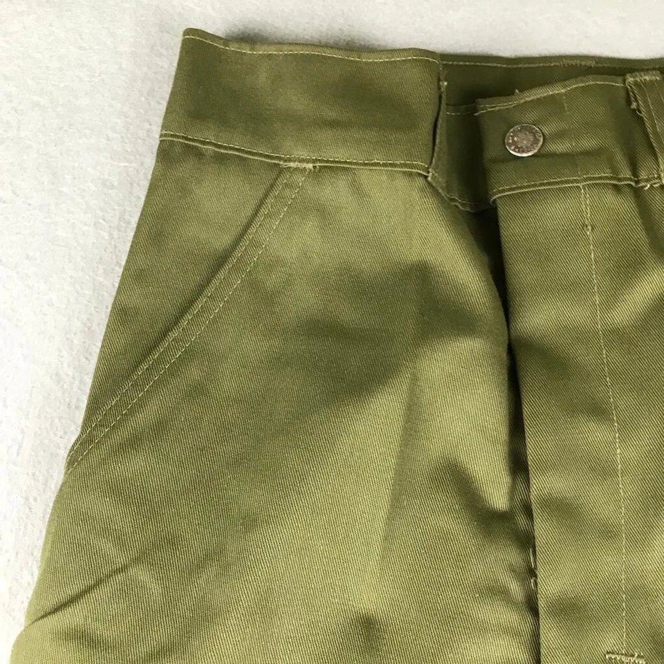 VTG Boy Scouts Of America Pants Boys Small Green Cargo Unfinished Uniform NWOT - Image 2 of 4
