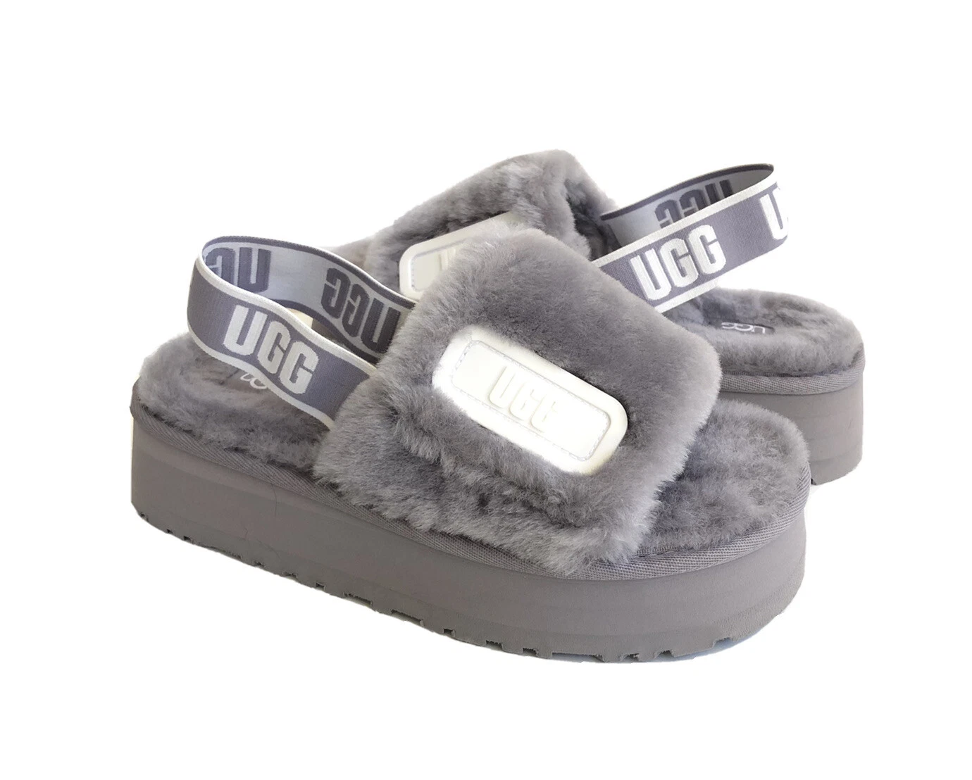 SANDALO UGG FLUFF YEAH DISCO SLIDE MORBIDO AMETISTA US 7 EU 38 UK 5