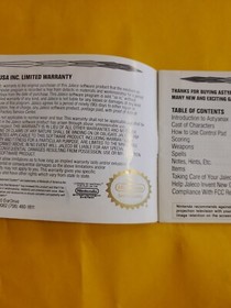 Astyanax NES-YX-USA STAR NES SOLO MANUAL Auténtico Original Nintendo De Colección