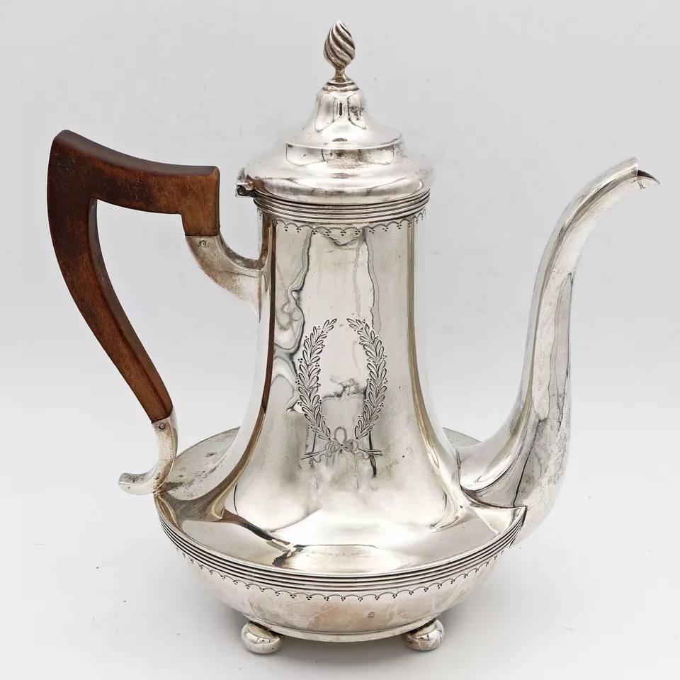 Vintage Gorham & Co Sterling Silver Wood Handle Tea/Coffee Pot NO MONO - Image 3 of 4