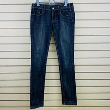 Womens 1 Vigoss Jeans Straight Leg Medium Stretch Embroidered Pockets 33" Inseam