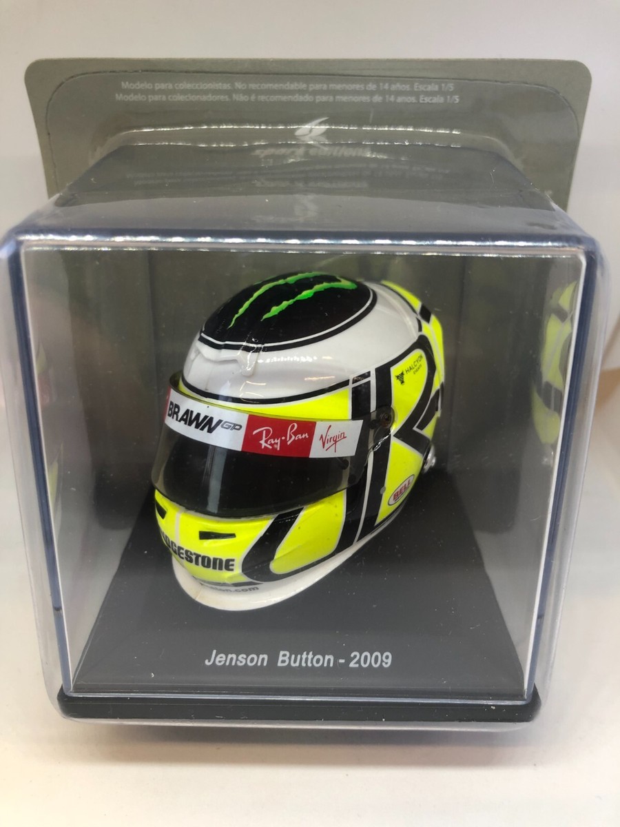 JENSON BUTTON 2009 BRAWN FORMULA 1 MINI HELMET (SCALE 1:5) BRAND