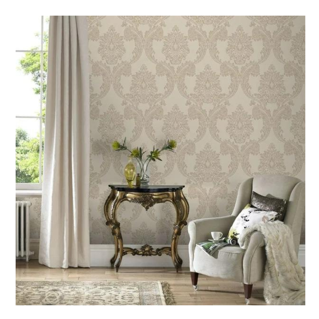 * Superfresco Regent Classical Damask Neutral Wallpaper 20920 Living