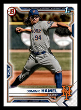 2021 1st Bowman Draft Dominic Hamel  New York Mets #BD-60 Centered Mint