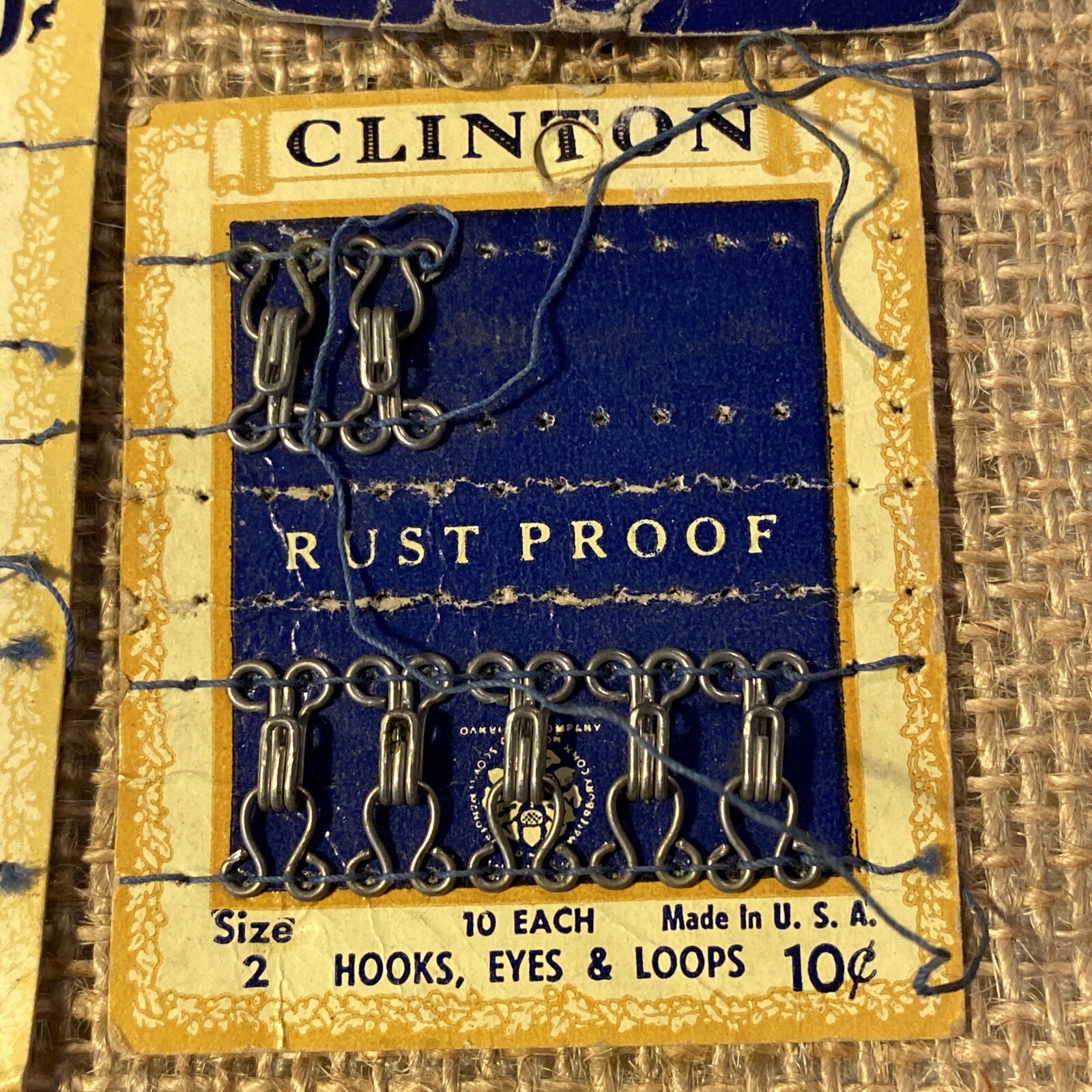 Vintage Mod Sewing Notions, Fasteners Hook & Eye Partial Packages