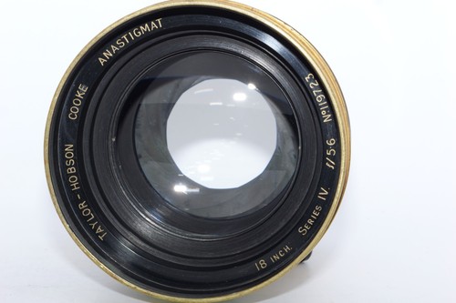 Vintage Cooke Anastigmat 18" f5.6 Series IV Brass lens. Covers 14x17. Wet Plate. - Picture 17 of 18
