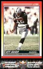 1990 Score #287 Jeff Jaeger Los Angeles Raiders