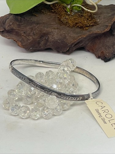 NWT Carolee 925 Sterling Silver Bangle "Pictures of Infinite Beauty" Ret: $95 - Picture 3 of 5