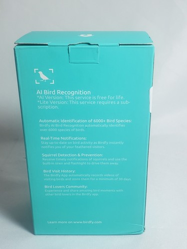 NETVUE Birdfy Smart AI Bird Feeder Camera Auto Capture Instant Identification ID - Picture 3 of 3