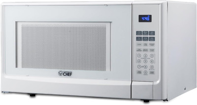 Compact 1.4 Cu Ft Microwave, 1100W, 10 Power Levels, Digital Control, White