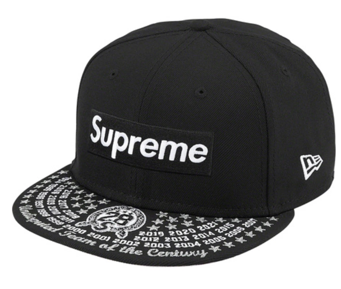 Supreme Indiscuted Box Logo New Era Casquette Noir Automne Hiver 2021 Taille 7 1/2