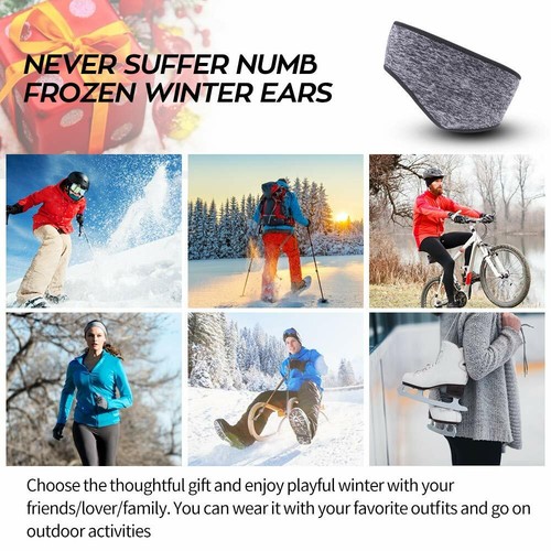 Winter Fleece Thermal Ear Muffs Warmer Headband for Cold Weather Outdoor Sports - Picture 6 of 33