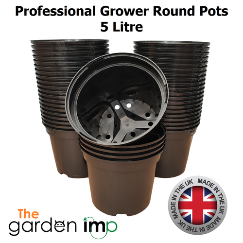 5L Litre Black Plastic Plant Pots Strong Professional Commercial 5Ltr Gloss Pot eBay