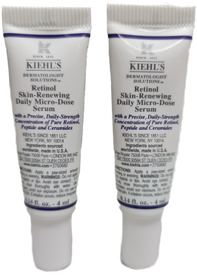 Kiehl's Retinol Skin-Renewing Daily Micro-Dose Serum  .14oz, 4ml - Lot Of 2