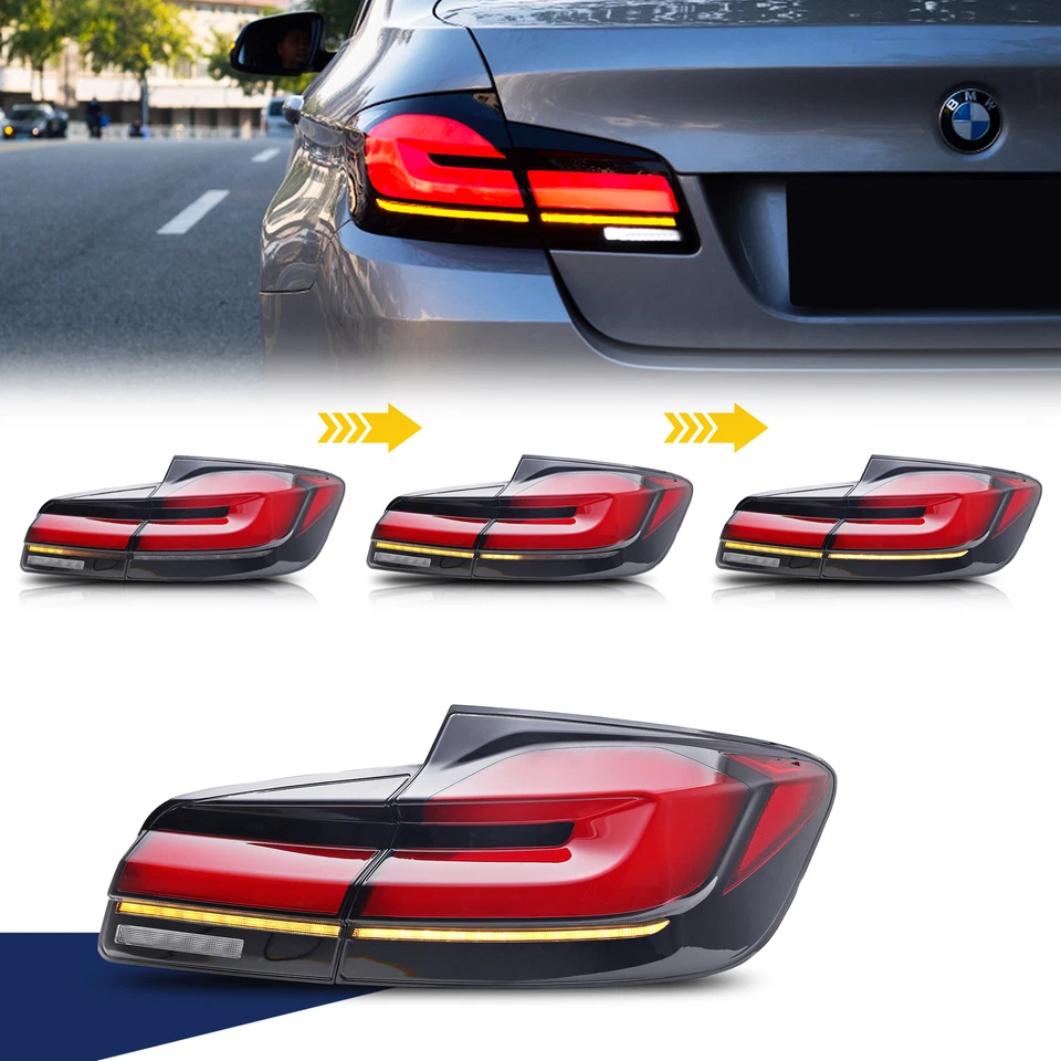 Luces traseras LED para BMW Serie 5 F10 M5 2011-2016 Animación Lámpara trasera secuencial Foto 4 de 4