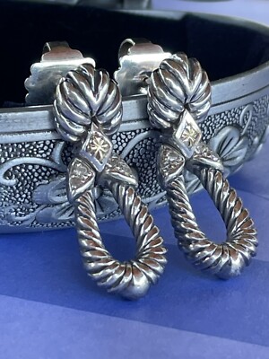 Effy D oro Ohrhänger Sterlingsilber 14 K Gelbgold Diamant