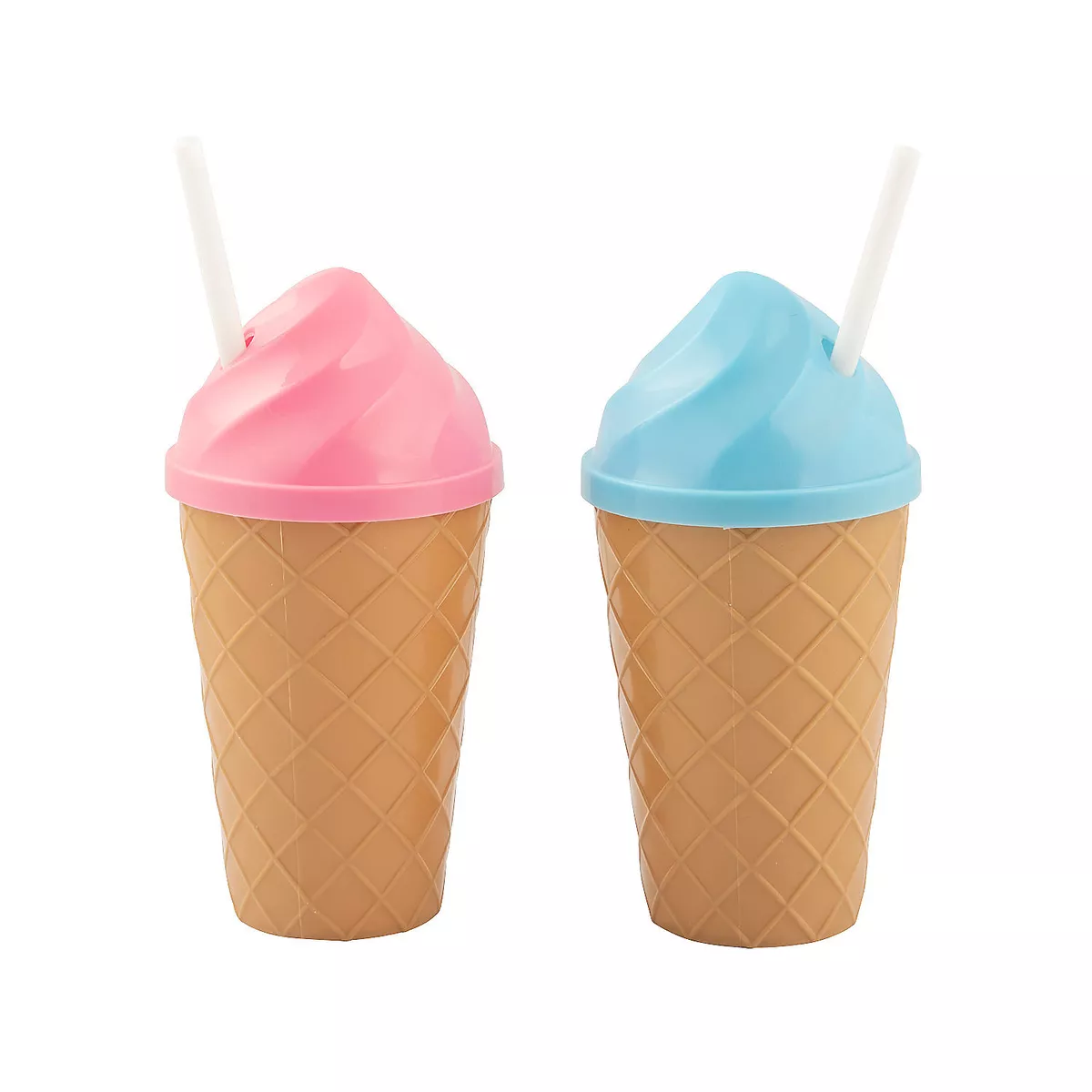 Ice Cream Shaped Cups with Straws Party Party Supplies 12