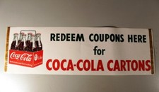 Original Coca-Cola Werbung Papierplakat Poster 1950erJahre USA 6-Pack