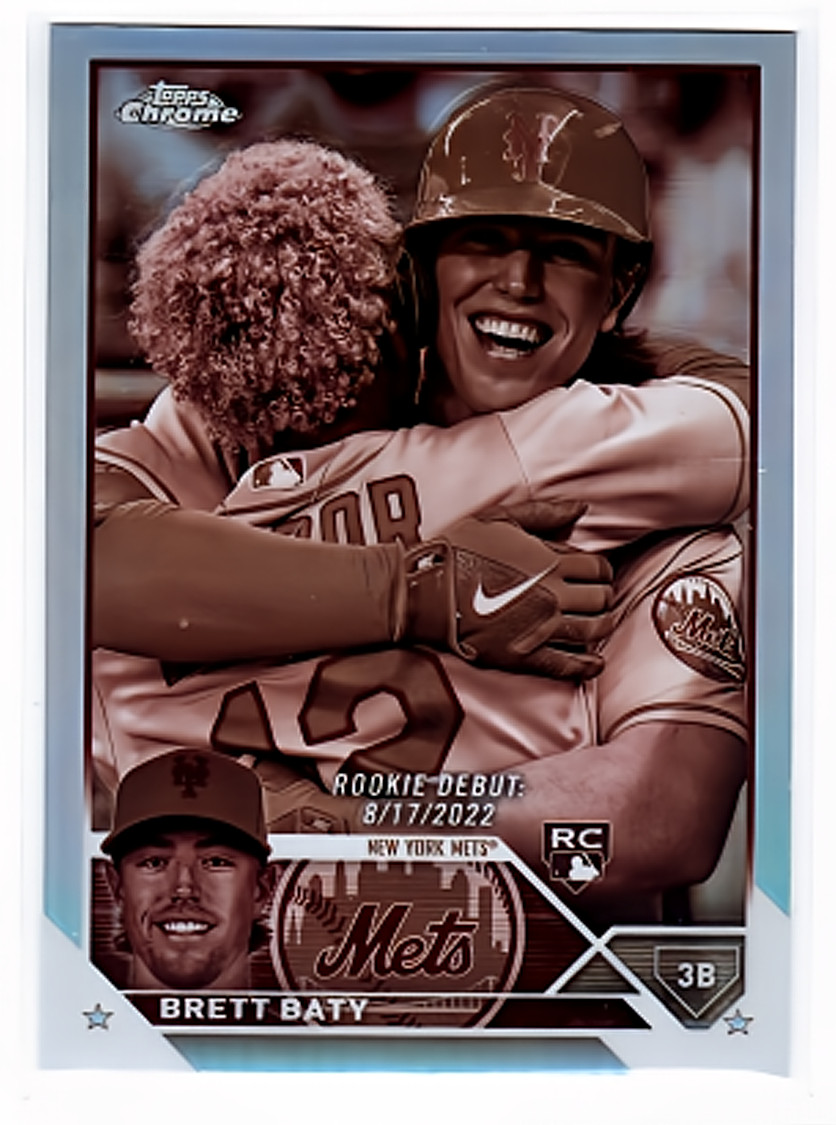 2023 Topps Chrome Update Sepia Refractor #USC10 Brett Baty Rookie RC