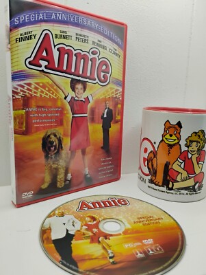 Annie (DVD, 2004, Anniv. Edition)  + Annie 2014 Hot Cocoa/Coffee Collector's Mug