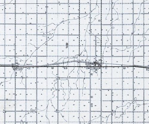 1942 Colorado Highway Map Kit Carson County Flagler Seibert Stratton Burlington - Picture 2 of 3