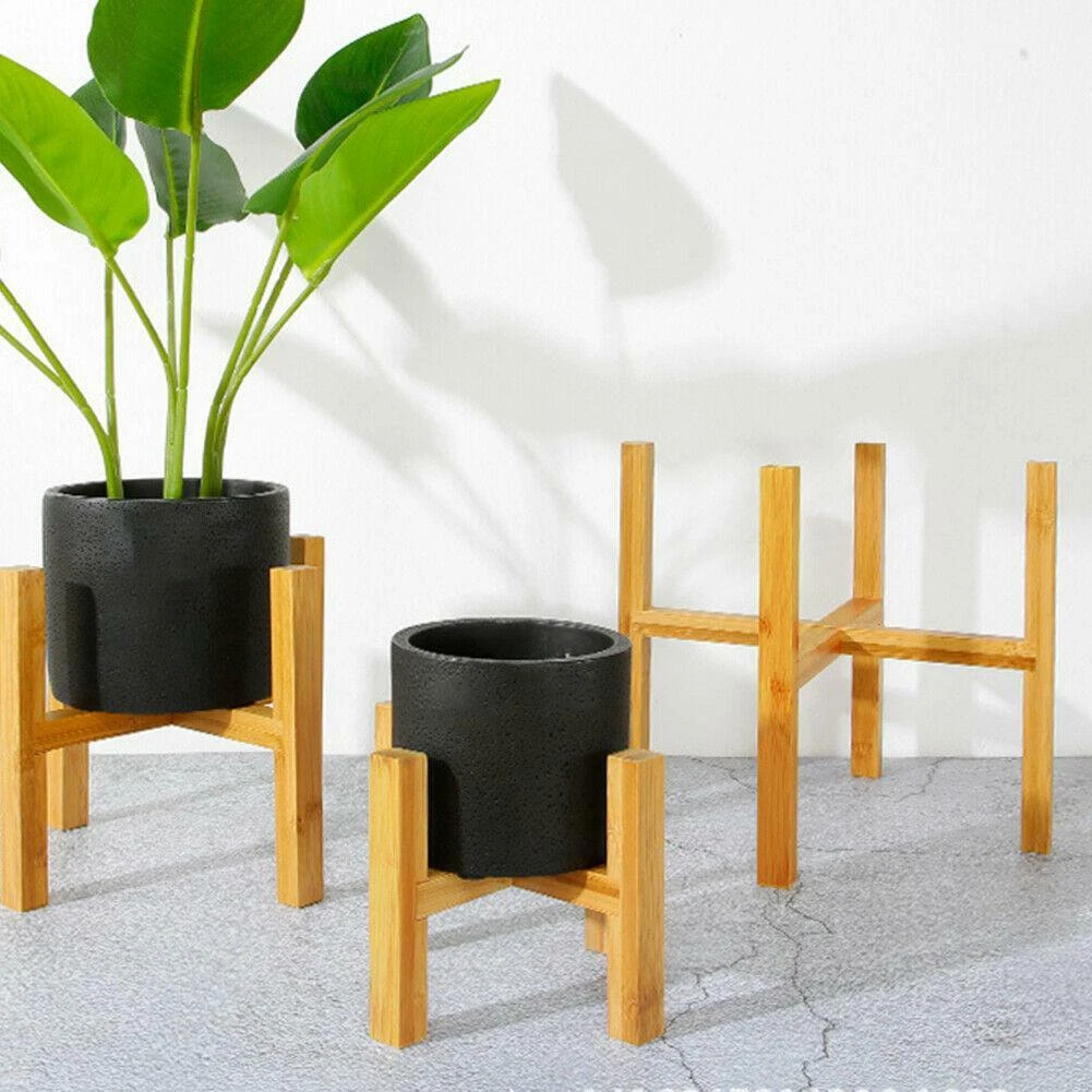 Wooden on sale pot stand