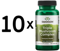 10 X Swanson Full Spectrum Triple Mushroom Complex - 60 Caps (155,44 Eur/Kg)