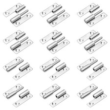 12 Pack H-Shaped Lift Off Hinge for Cabinet Door, 2" x 1-3/8", Left  Right