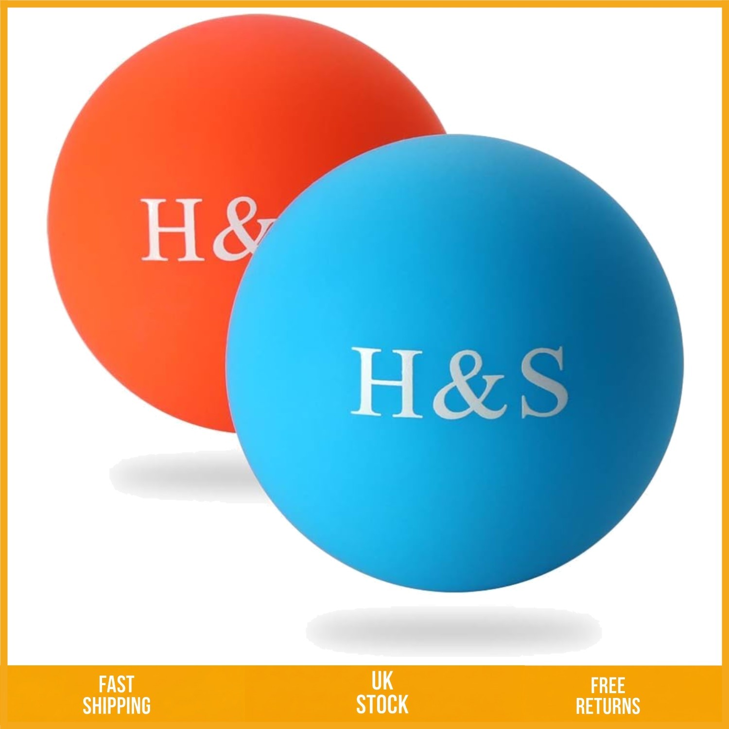 Firm Silicone Trigger Point Lacrosse Massage Balls Myofascial Release 2 Pack