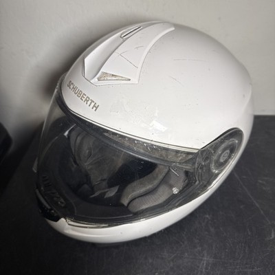 Schuberth C3 Pro XL White Size 61 Helmet Pre Owned Read