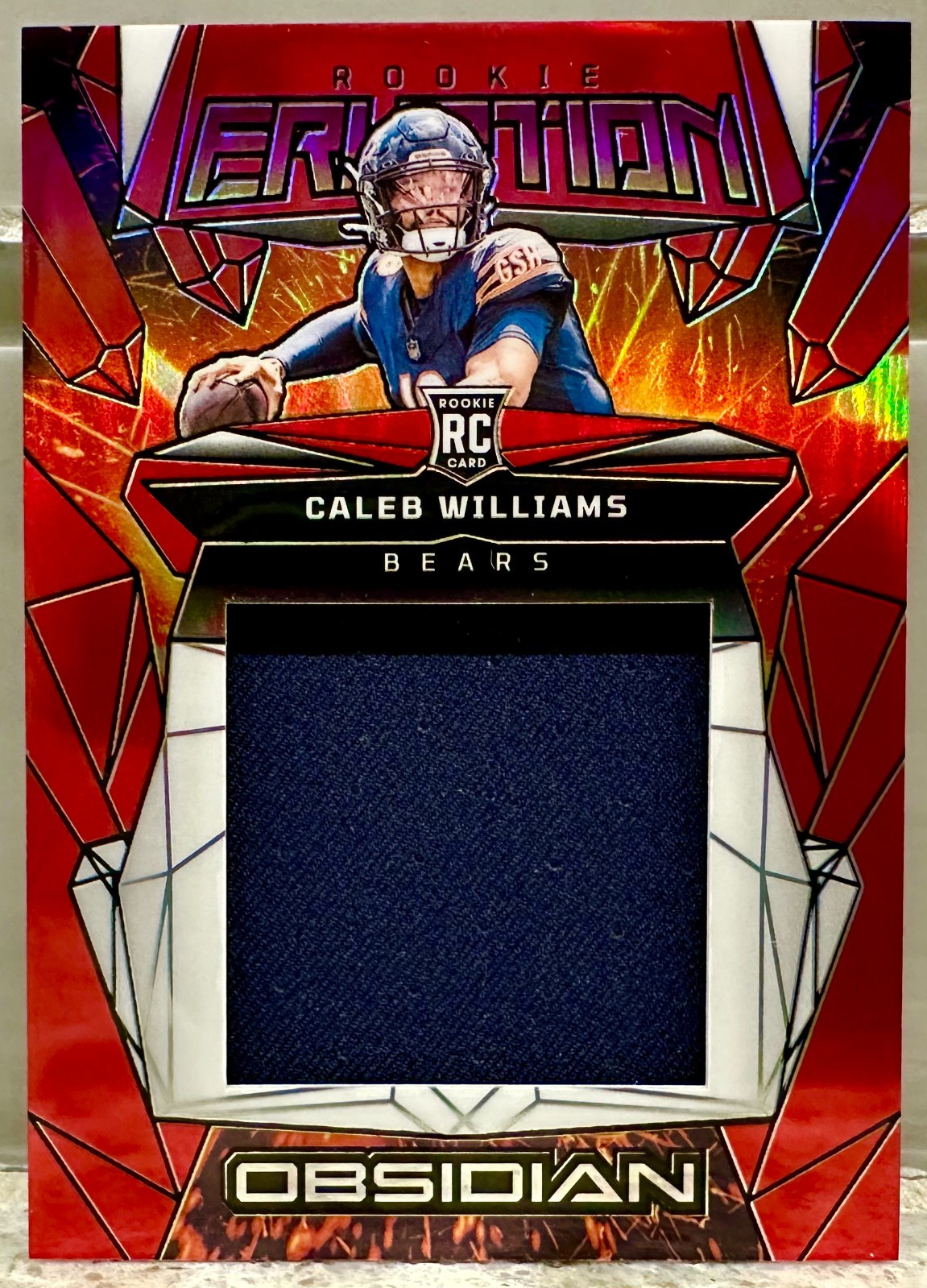 JERSEY # MATCH! 2024 Panini Obsidian Caleb Williams Rookie Patch 18/75! BEARS!