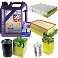Mann Inspektionspaket 5L Liqui Moly 5W-40 FüR Audi A3 1.6 1.8 TT Skoda Octavia I