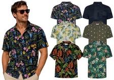 Men's Old Navy Short Sleeve Hawaiian Shirt Summer Holiday Tee Beach Top RRP £49