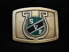 NI01140 VINTAGE 1970s  SVF ON BADGE  UNKNOWN ORGANIZATION/COMPANY BUCKLE